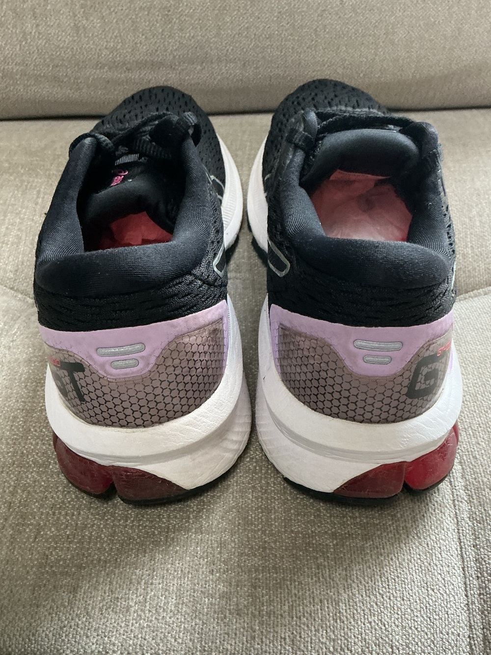 ASICS GT-1000 9 Women’s Size 7 Black Purple Running Shoes 1012A651 Athletic - Picture 4 of 16